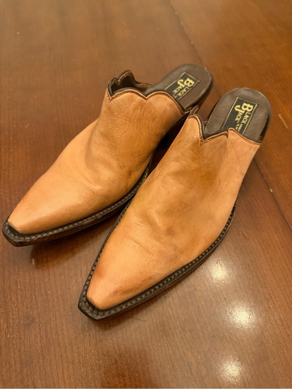 Black Jack Boots Women's Tan Maddog Mule Shoe Size 8.5